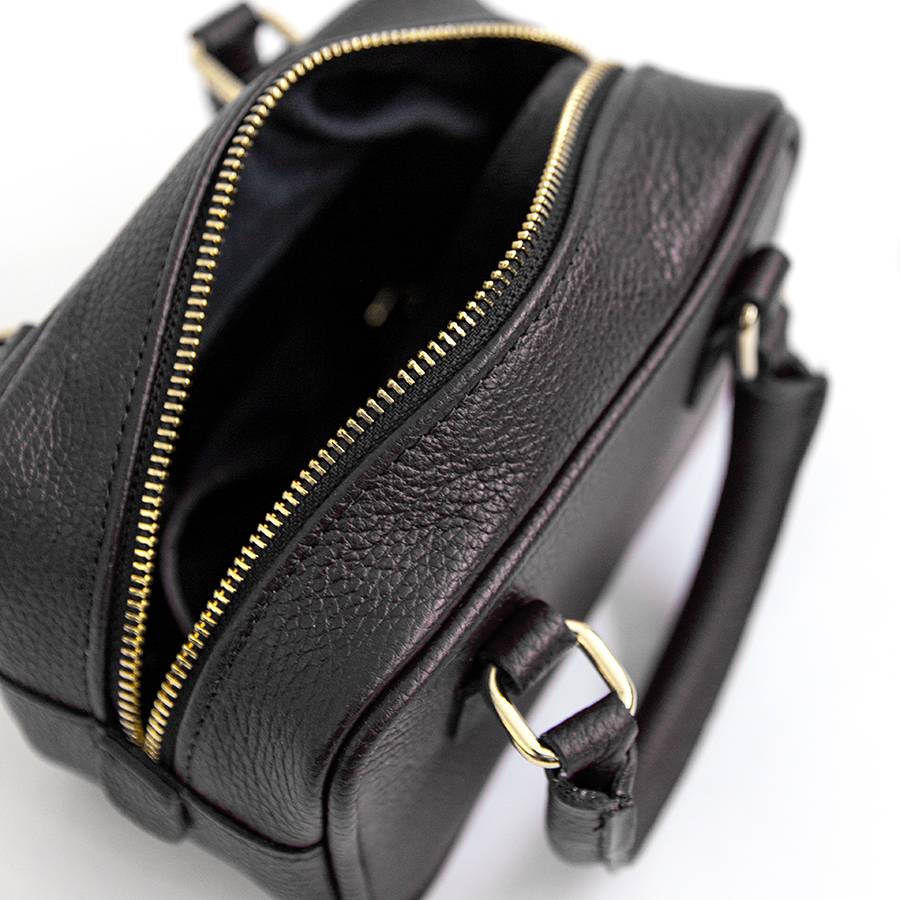 Laura Di Maggio NENA – Miny bauletto in pelle nero Negozio