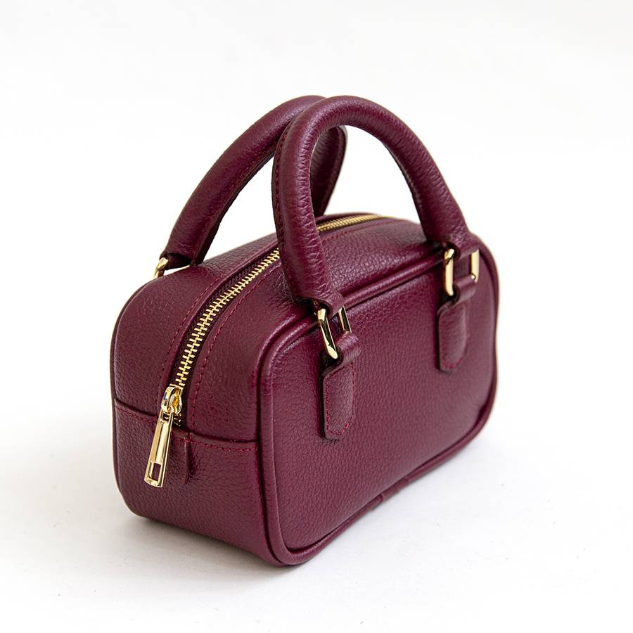 Laura Di Maggio NENA – Miny bauletto in pelle vinaccia In Saldo