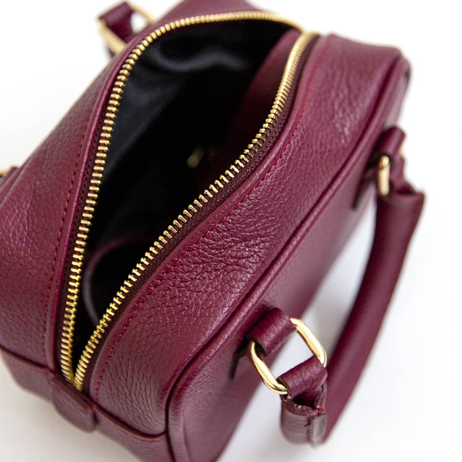 Laura Di Maggio NENA – Miny bauletto in pelle vinaccia In Saldo