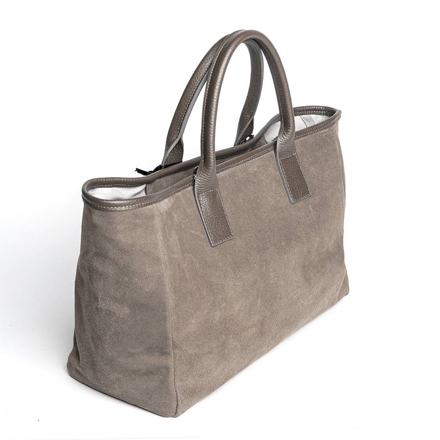 Laura Di Maggio MILANO – Borsa in pelle e camoscio taupe Vendita