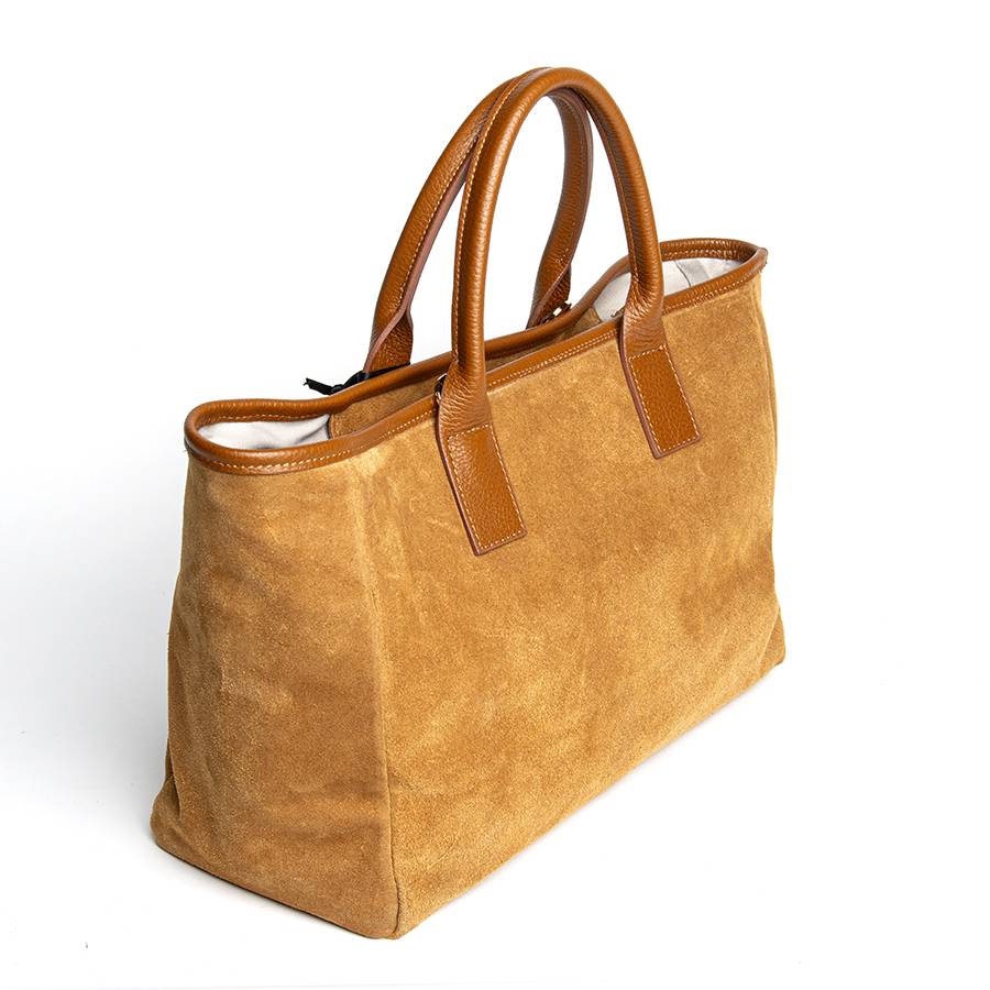 Laura Di Maggio MILANO – Borsa in pelle e camoscio cuoio Promozione