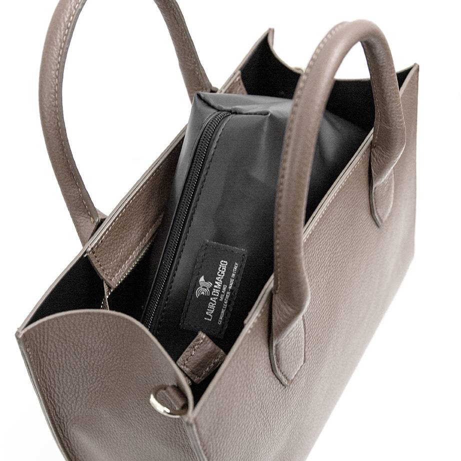 Laura Di Maggio MIRIAM – Borsa in pelle dollaro taupe Acquista Ora