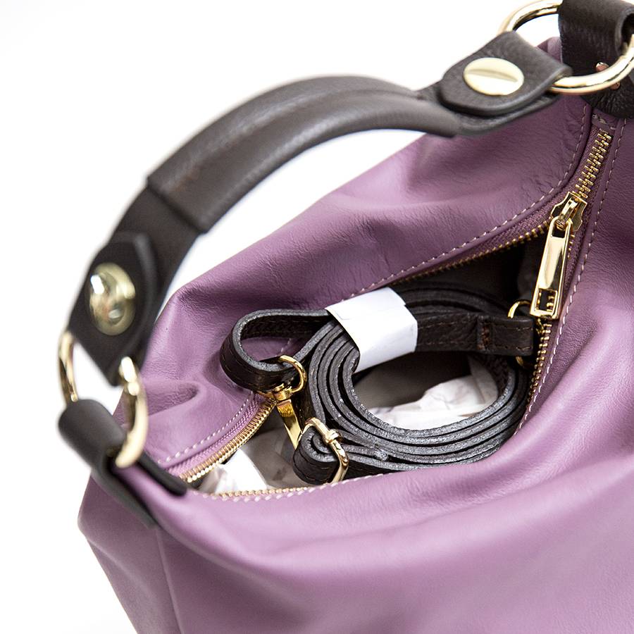 Laura Di Maggio DEMY SMALL – Sacca in pelle nappa lavanda Acquista Ora