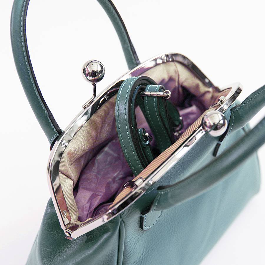 Laura Di Maggio NONNA – Borsa a clutch in nappa avio Promozione Limitata