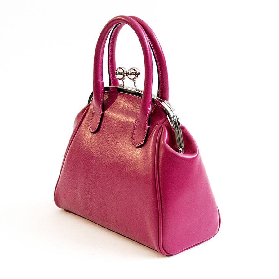 Laura Di Maggio NONNA – Borsa a clutch in nappa fuxia Shopping Online