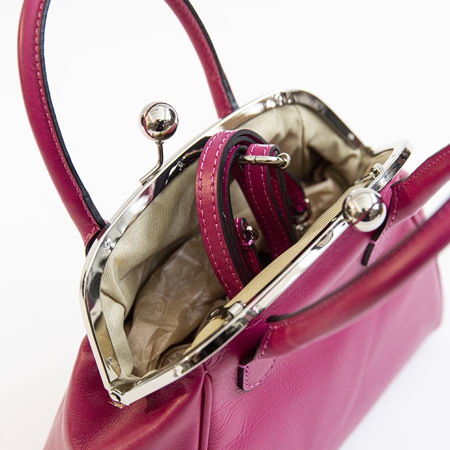 Laura Di Maggio NONNA – Borsa a clutch in nappa fuxia Shopping Online