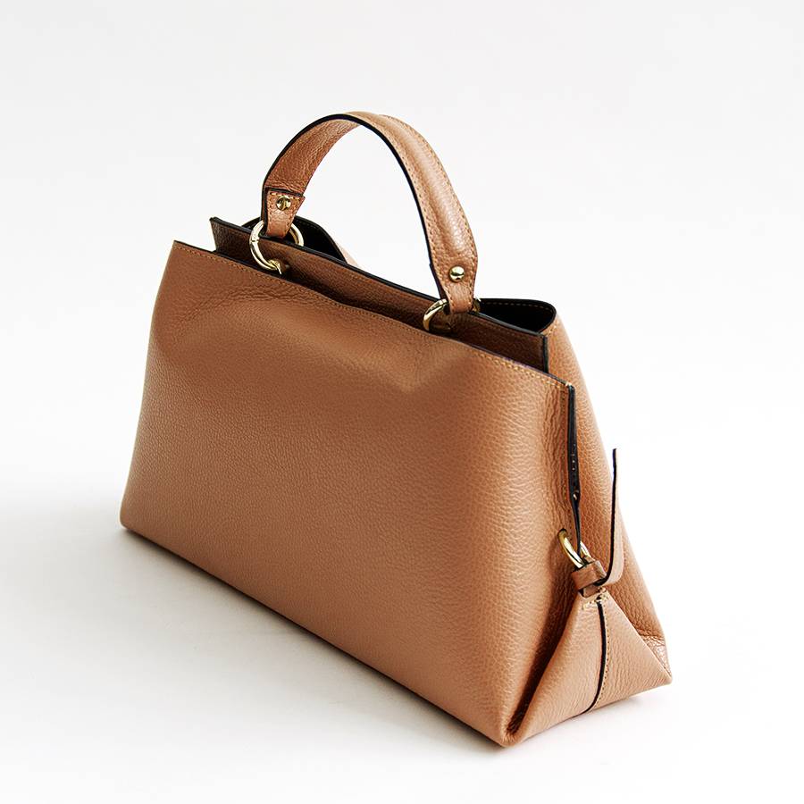 Laura Di Maggio ALEXA – borsa strutturata in pelle dollaro cuoio Prezzo Ridotto