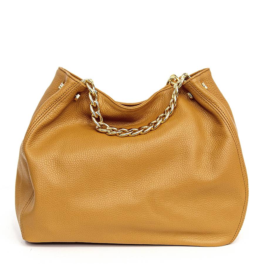 Laura Di Maggio PEACH – borsa a mano con catena in pelle cuoio Sconto