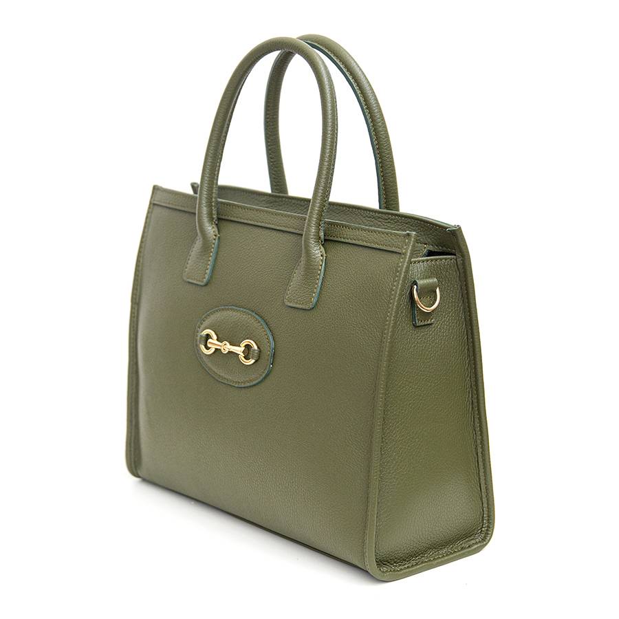 Laura Di Maggio LONDON – Borsa in pelle dollaro verde oliva Saldi