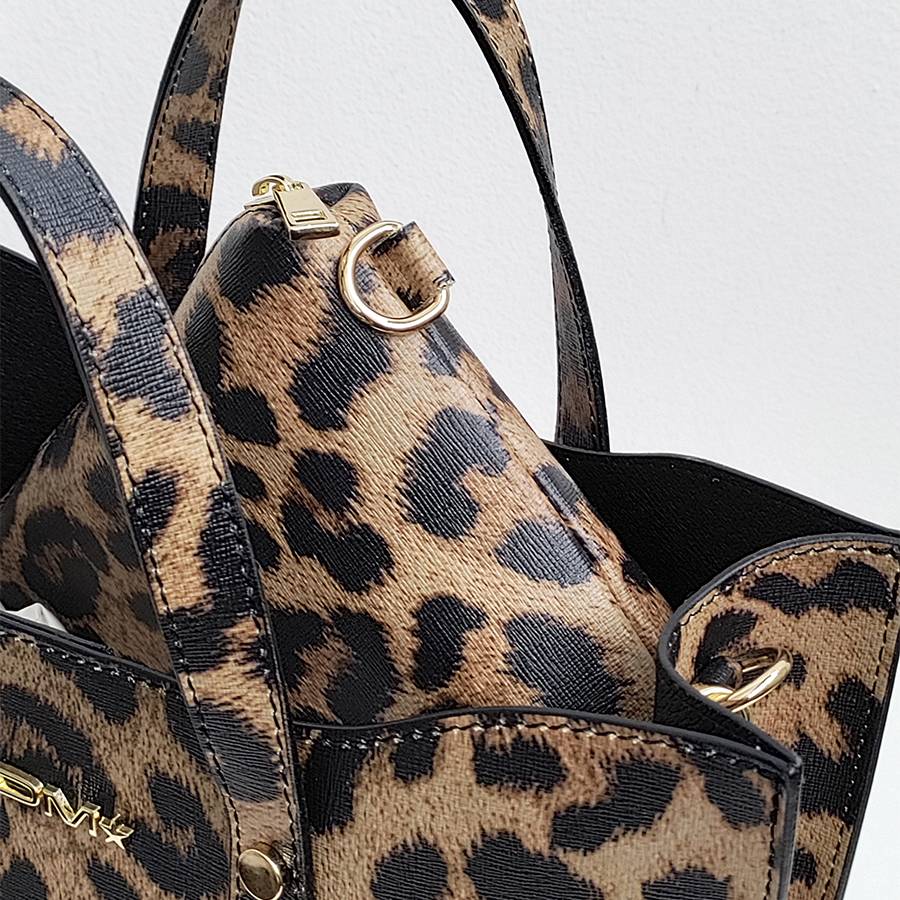 Laura Di Maggio LEOPARD BUCKET – secchiello in pelle saffiano stampata Offerte