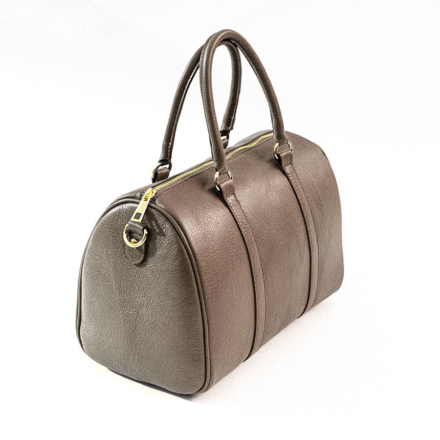 Laura Di Maggio BUBBLE – Bauletto in pelle dollaro taupe Nuova