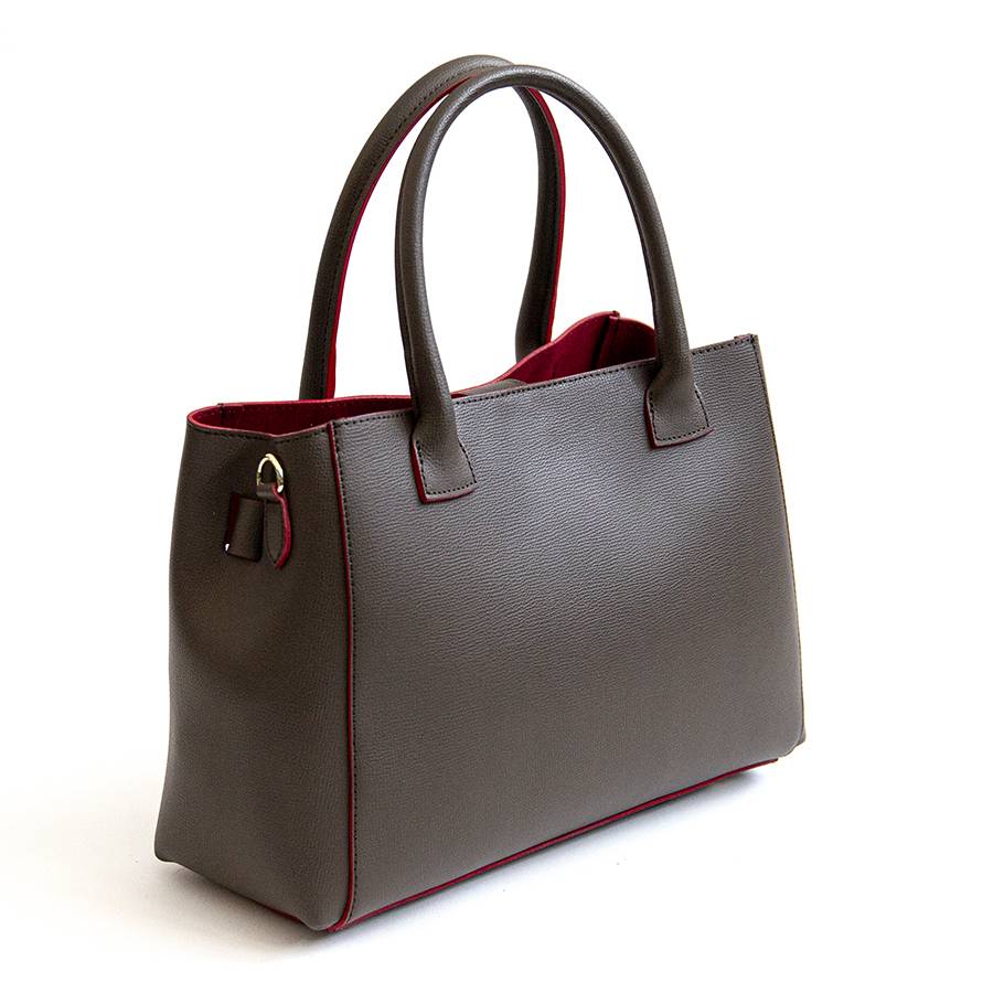 Laura Di Maggio IRINA – Tote in pelle testa di moro e interno rosso 2025