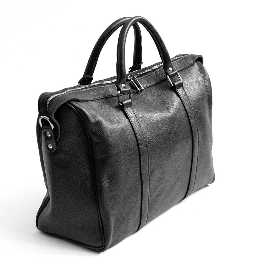 Laura Di Maggio TRAVEL – Borsone in pelle nera 2025