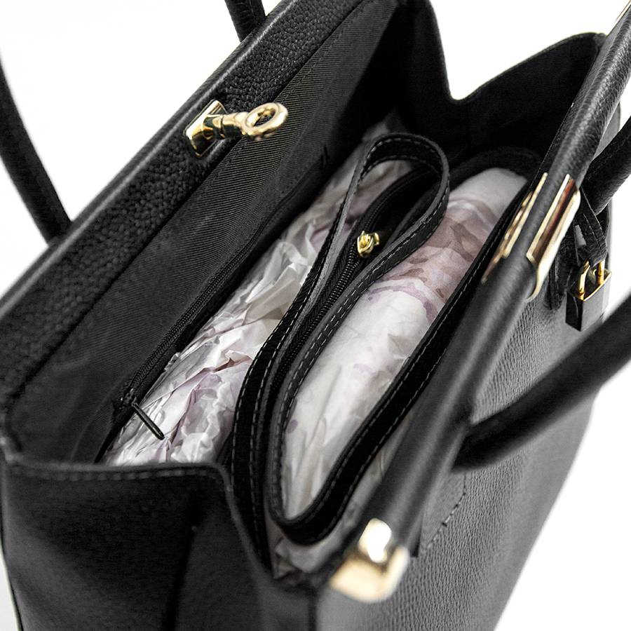 Laura Di Maggio DOCTOR – bauletto in pelle dollaro nero Qualità
