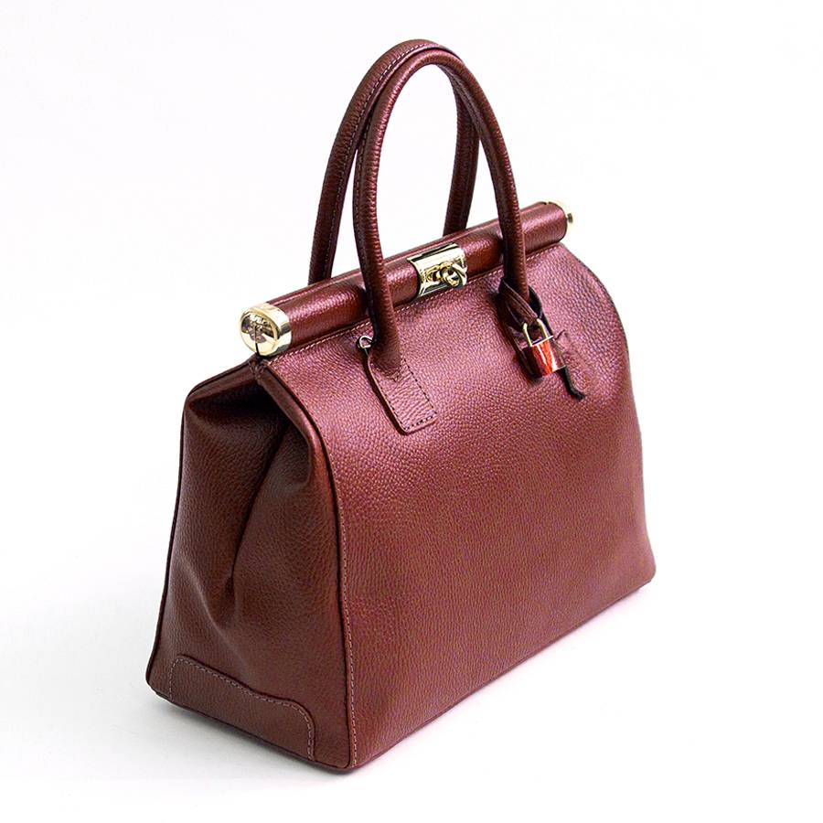 Laura Di Maggio DOCTOR – bauletto in pelle dollaro rubino Vendite stagionali