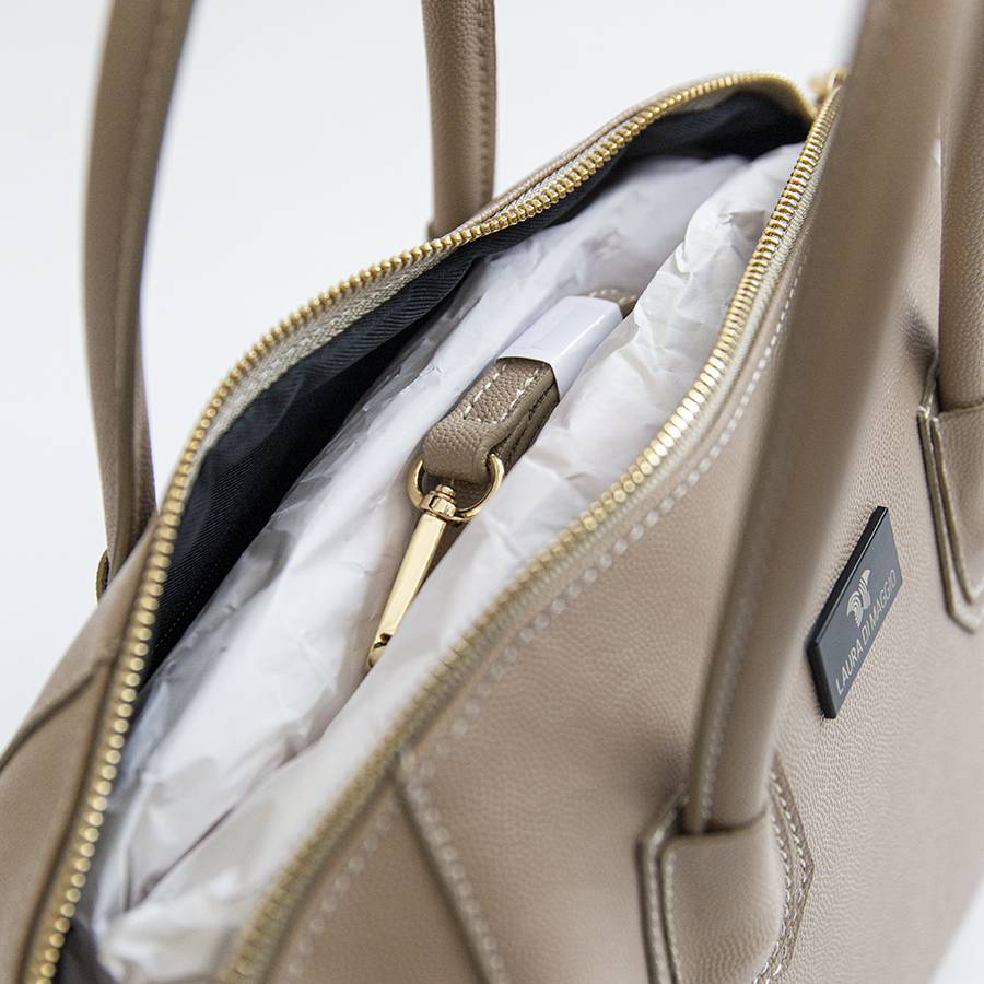 Laura Di Maggio ZAIRA – bauletto in palmellato beige Spedizione Gratuita