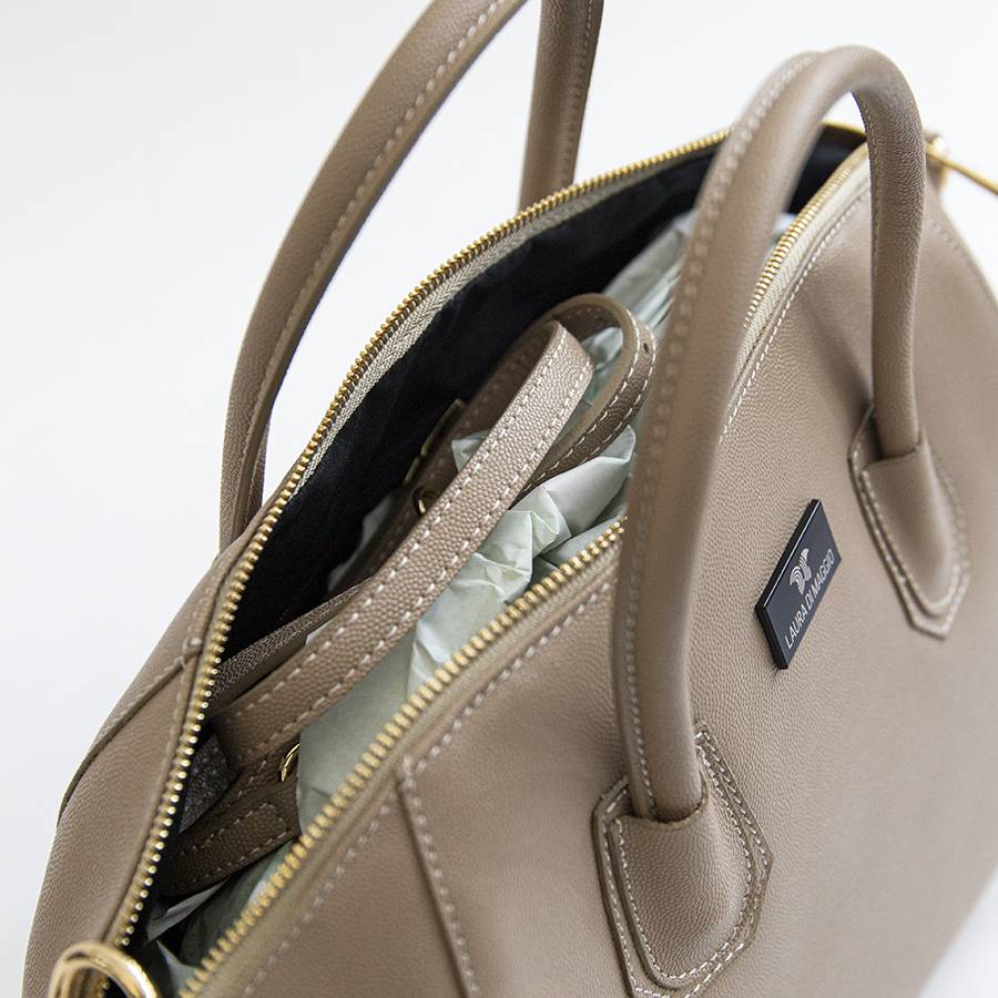 Laura Di Maggio ZAIRA BIG – baulettone in palmellato beige Soddisfazione Garantita