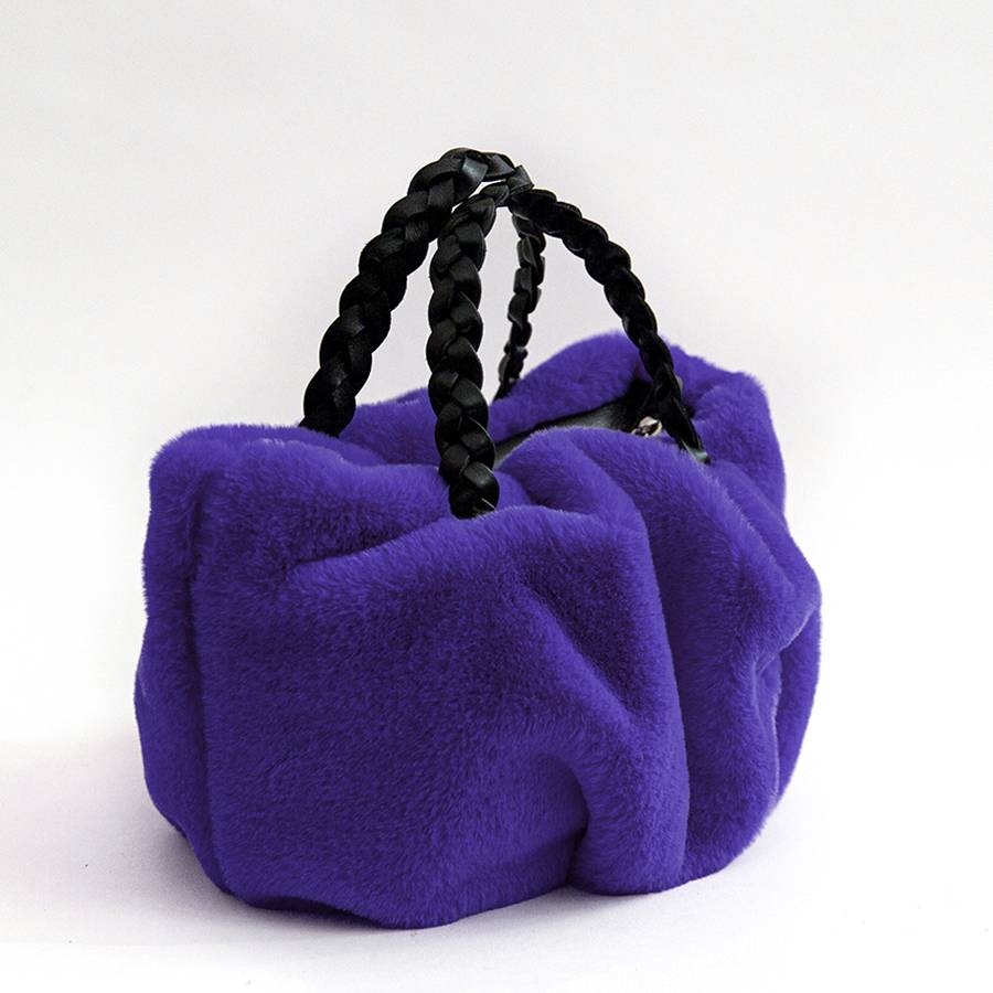 Laura Di Maggio TRUDY – bauletto in ecopelliccia viola Negozi Online