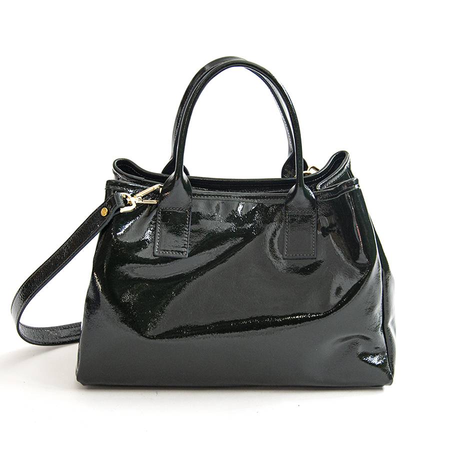 Laura Di Maggio MILANO VERNICE – borsa in pelle verniciata verdone Promozione Limitata
