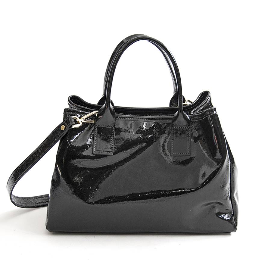 Laura Di Maggio MILANO VERNICE – borsa in pelle verniciata nera Fino Al -60%