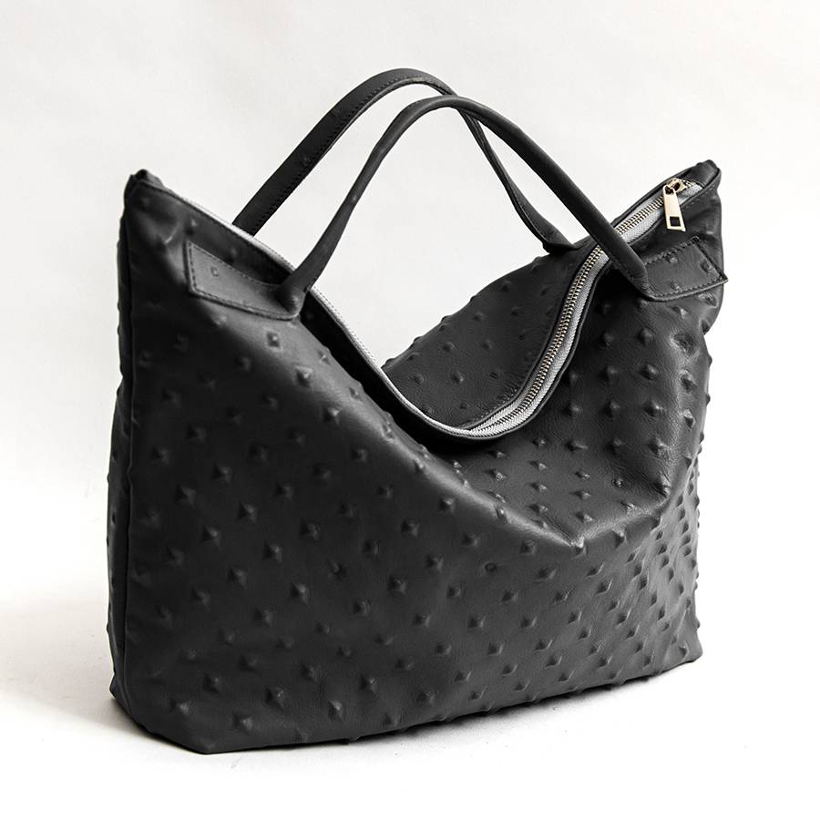 Laura Di Maggio BIKER – borsa in pelle soft stampa chiodo nero Sottocosto