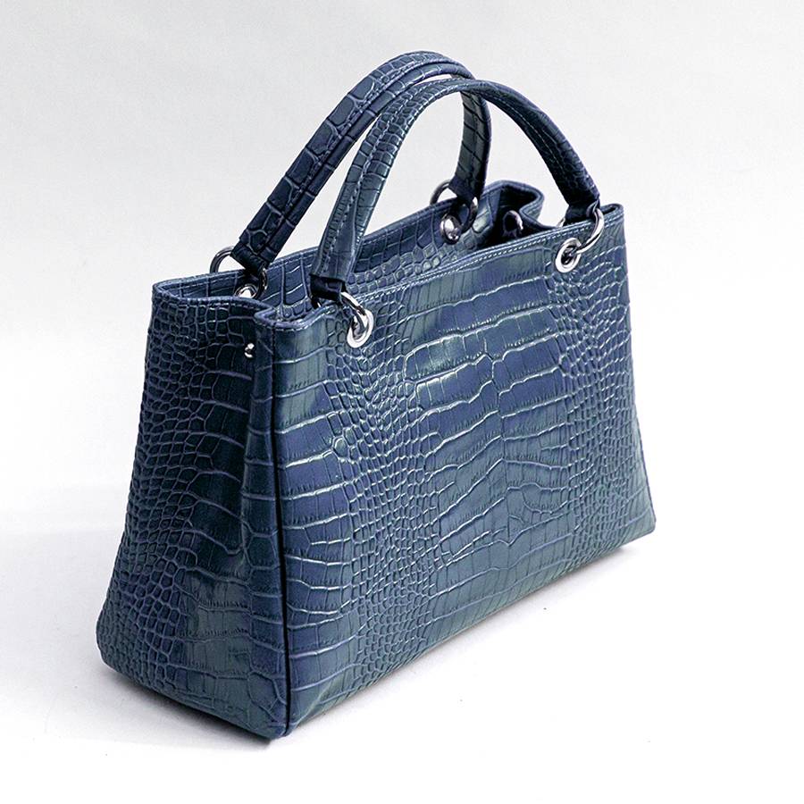 Laura Di Maggio MISTY – bauletto in pelle stampa cocco avio Offerta