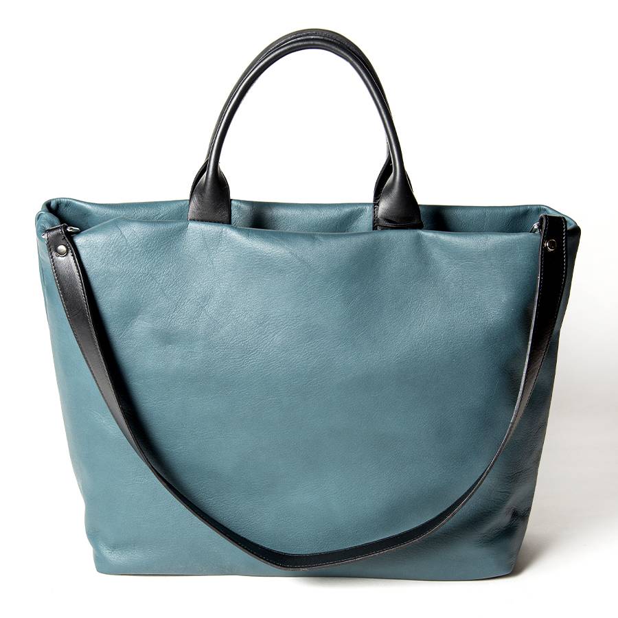 Laura Di Maggio IOLE – shopping in pelle nappa petrolio Hotsell