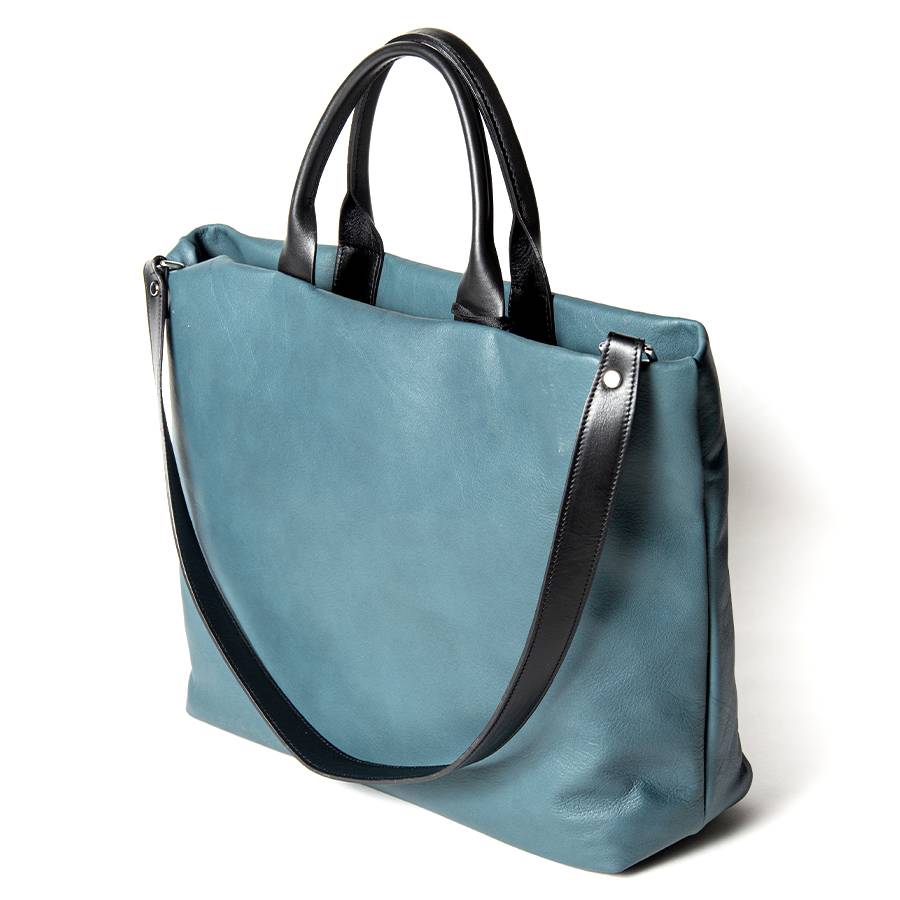 Laura Di Maggio IOLE – shopping in pelle nappa petrolio Hotsell