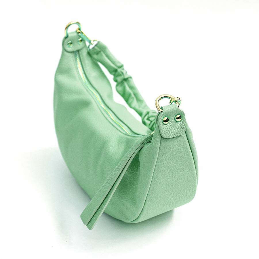 Laura Di Maggio SUSAN – Baguette in pelle verde menta Nuovo