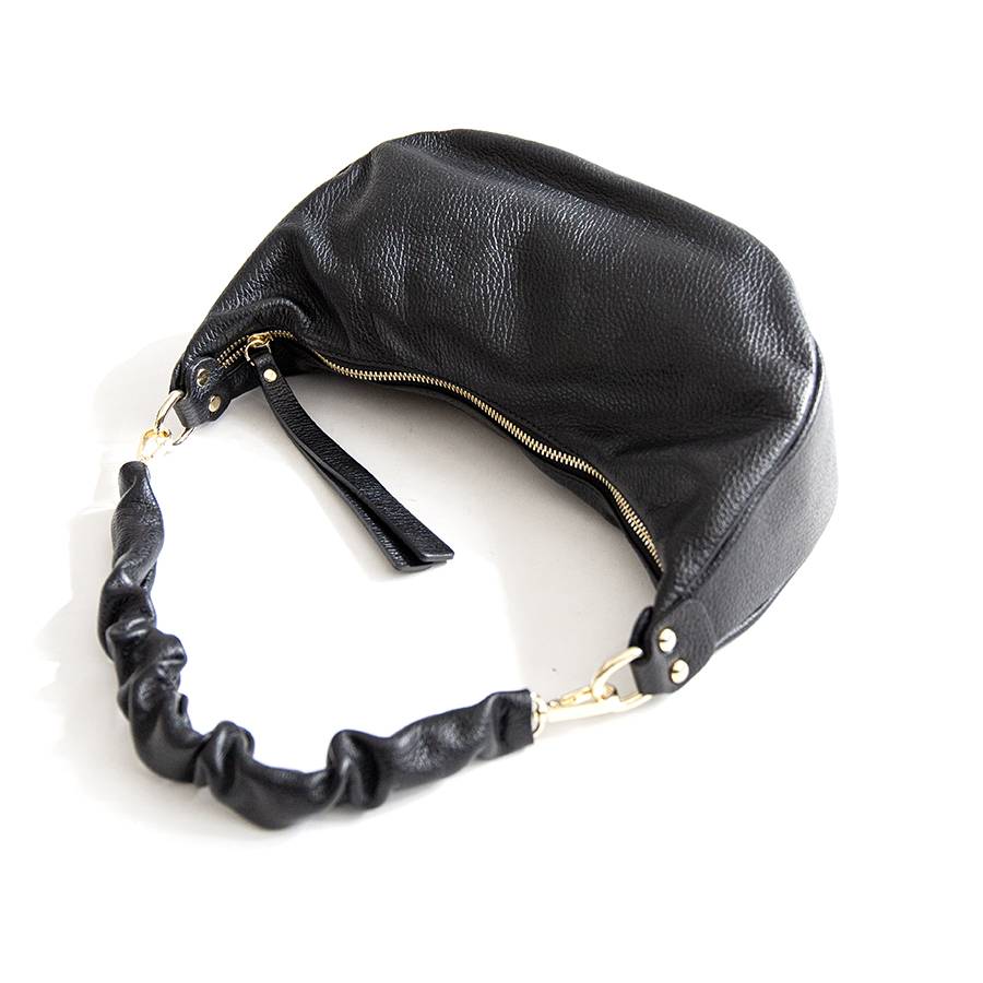 Laura Di Maggio SUSAN – Baguette in pelle nera Vendita