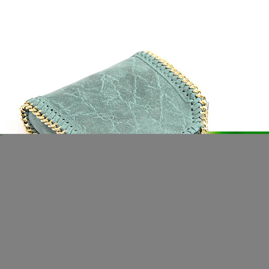 Laura Di Maggio LUMI – Borsa con catene in pelle vintage menta Spedizione Gratuita
