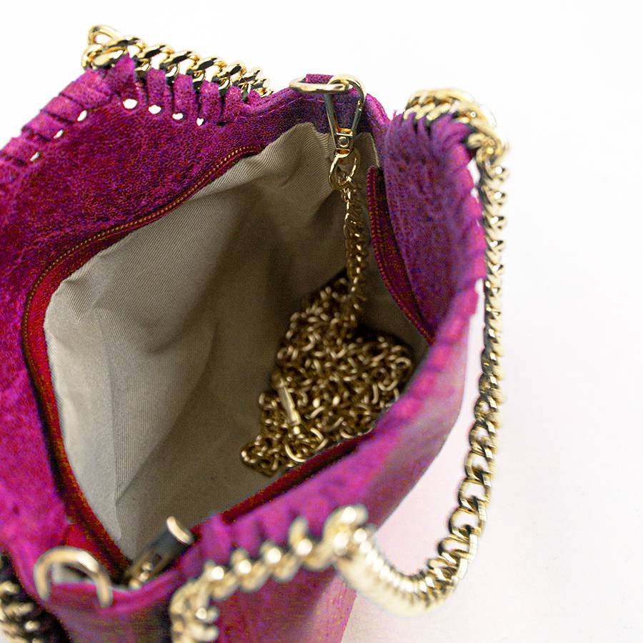 Laura Di Maggio LUMI – Borsa con catene in pelle vintage fuxia Pezzi Unici