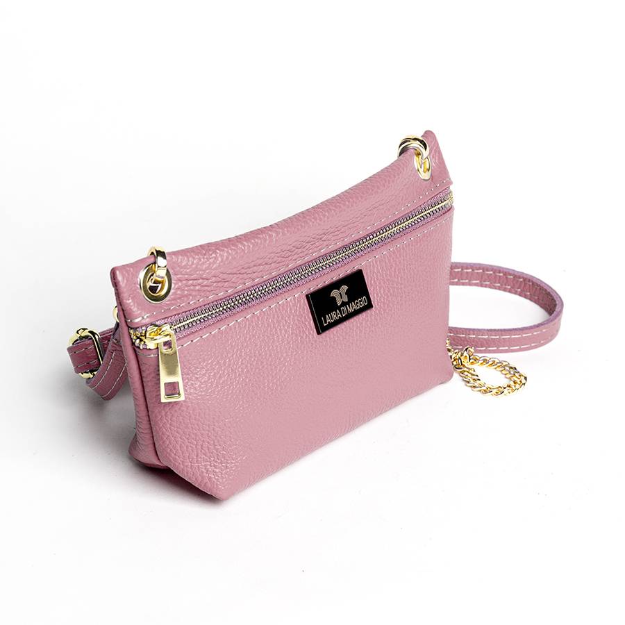 Laura Di Maggio MILLI – Bustina in pelle dollaro malva In Saldo