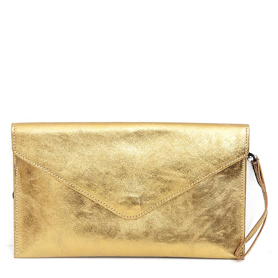 Laura Di Maggio BUSTA – Postina in pelle laminata oro Promozione