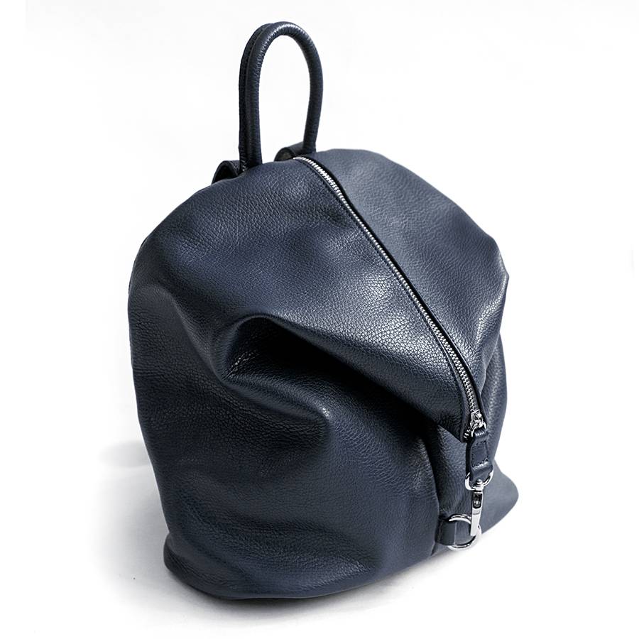 Laura Di Maggio FLIP – Zaino con zip in pelle notte Negozi Online