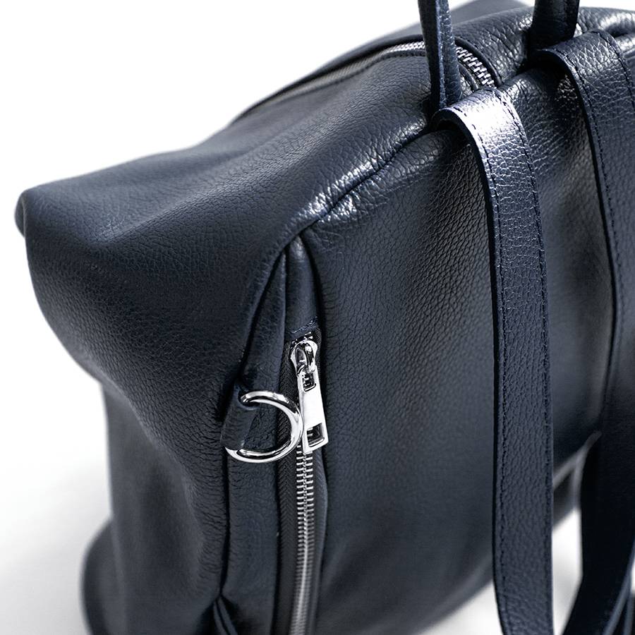 Laura Di Maggio FLIP – Zaino con zip in pelle notte Negozi Online