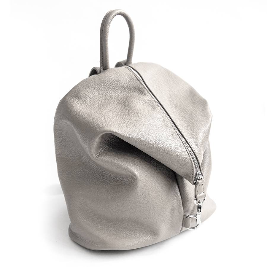 Laura Di Maggio FLIP – Zaino con zip in pelle panna Promozione Limitata