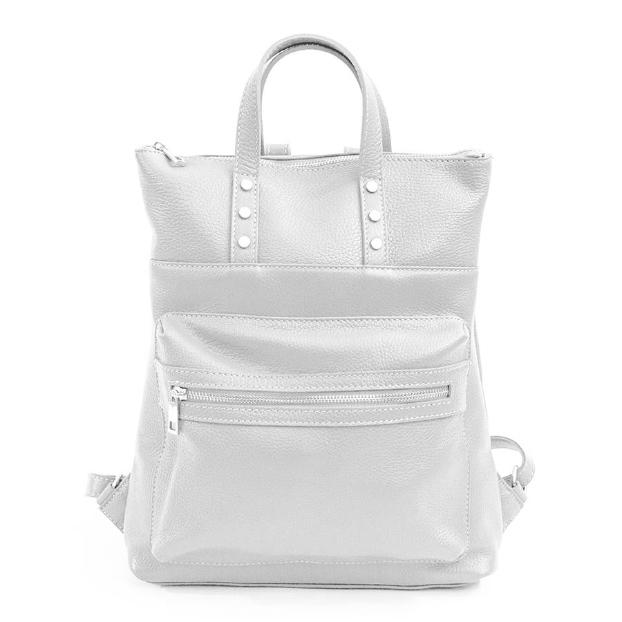 Laura Di Maggio YALE – Zaino in pelle bianco Sottocosto