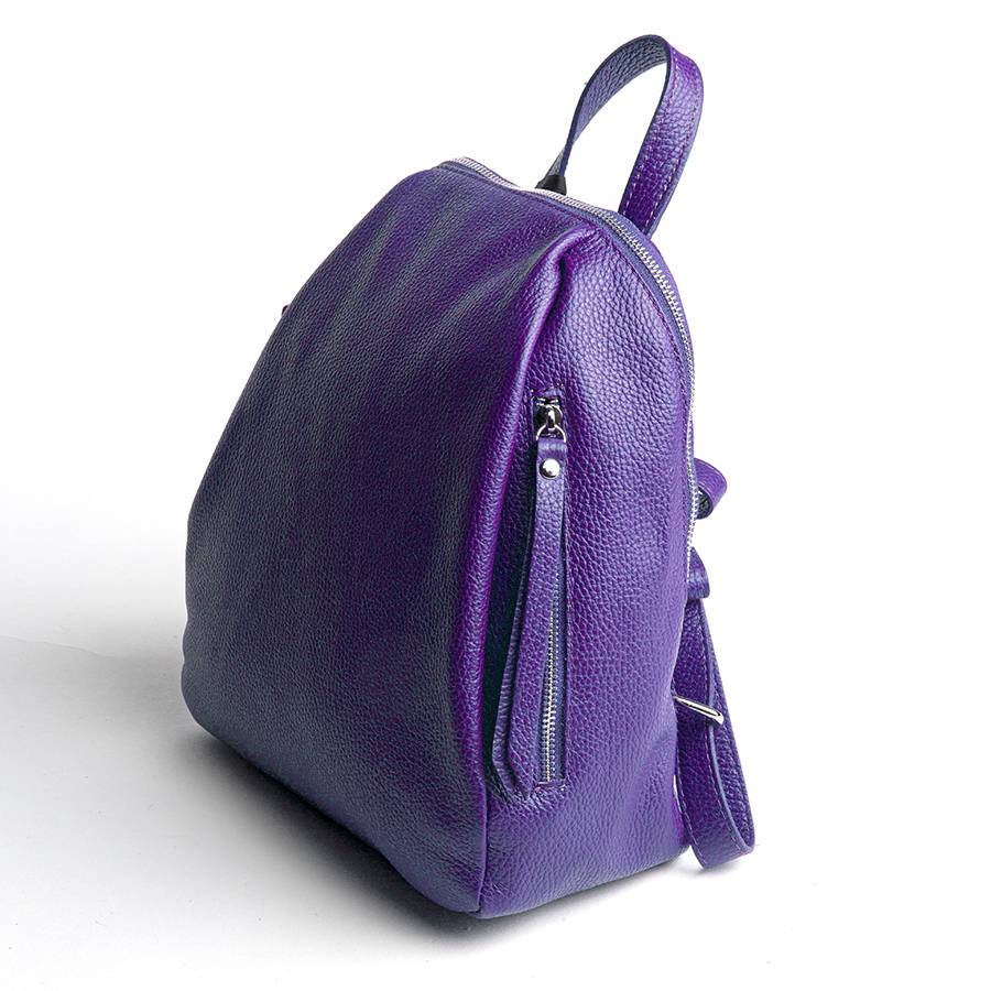 Laura Di Maggio ZIP – zainetto in pelle dollaro viola Outlet
