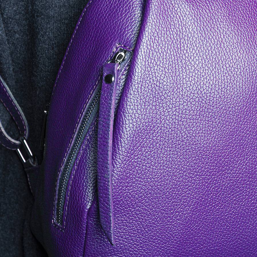 Laura Di Maggio ZIP – zainetto in pelle dollaro viola Outlet