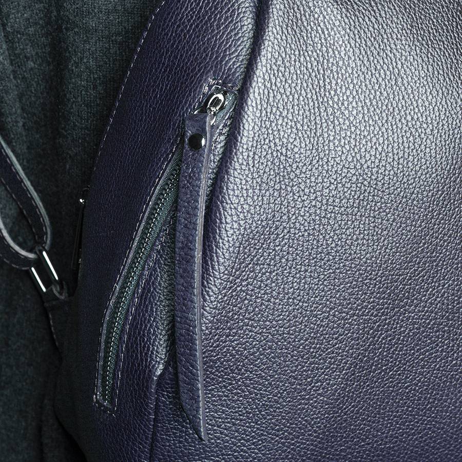 Laura Di Maggio ZIP – zainetto in pelle dollaro blu notte In Vendita