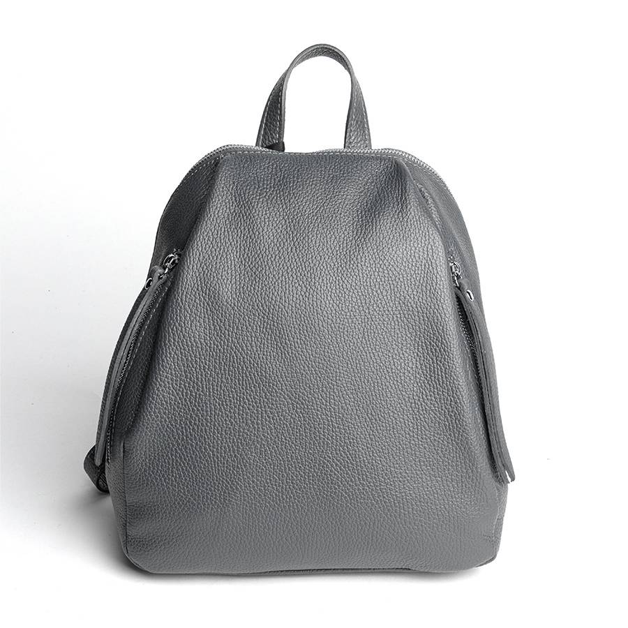 Laura Di Maggio ZIP – zainetto in pelle dollaro grigio Saldi