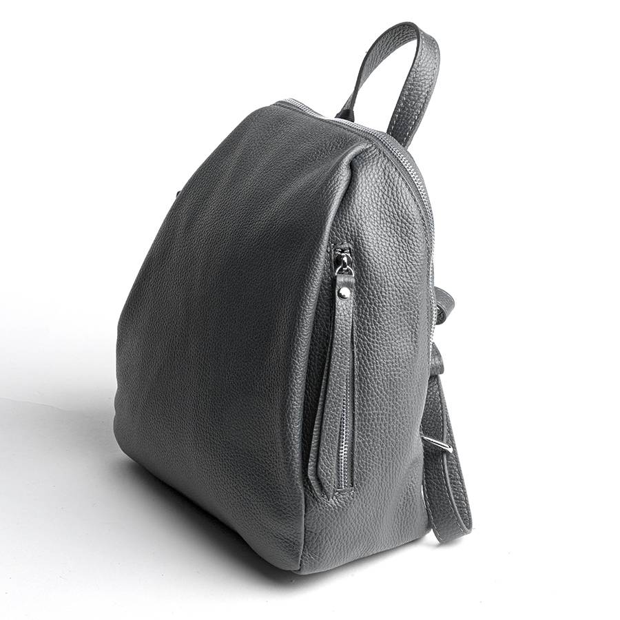 Laura Di Maggio ZIP – zainetto in pelle dollaro grigio Saldi