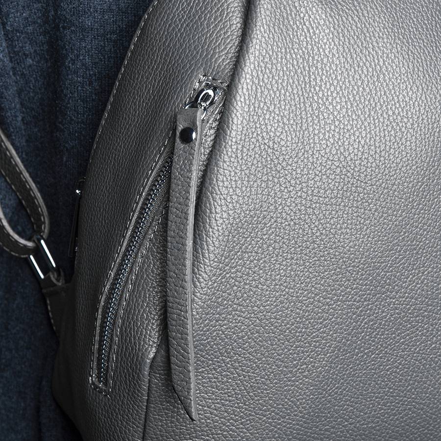Laura Di Maggio ZIP – zainetto in pelle dollaro grigio Saldi