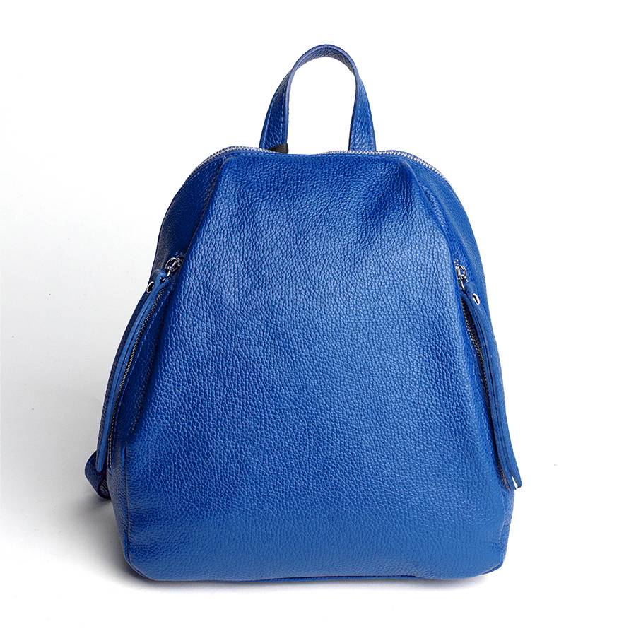 Laura Di Maggio ZIP – zainetto in pelle dollaro blu elettrico Vendita Calda