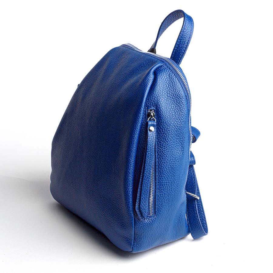 Laura Di Maggio ZIP – zainetto in pelle dollaro blu elettrico Vendita Calda