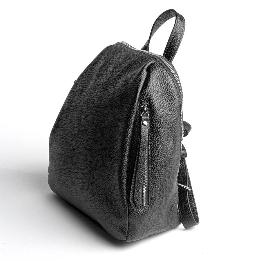 Laura Di Maggio ZIP – zainetto in pelle dollaro nero Saldi Di Fabbrica