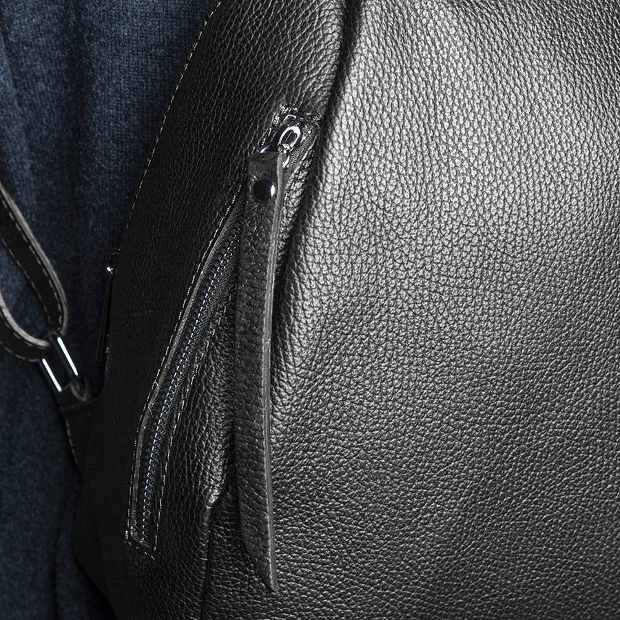 Laura Di Maggio ZIP – zainetto in pelle dollaro nero Saldi Di Fabbrica