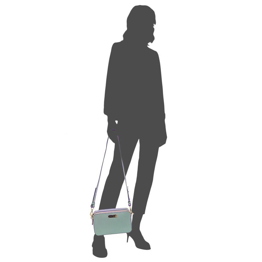 Laura Di Maggio ANDY – Borsa saponetta in pelle turchese Consegna Veloce