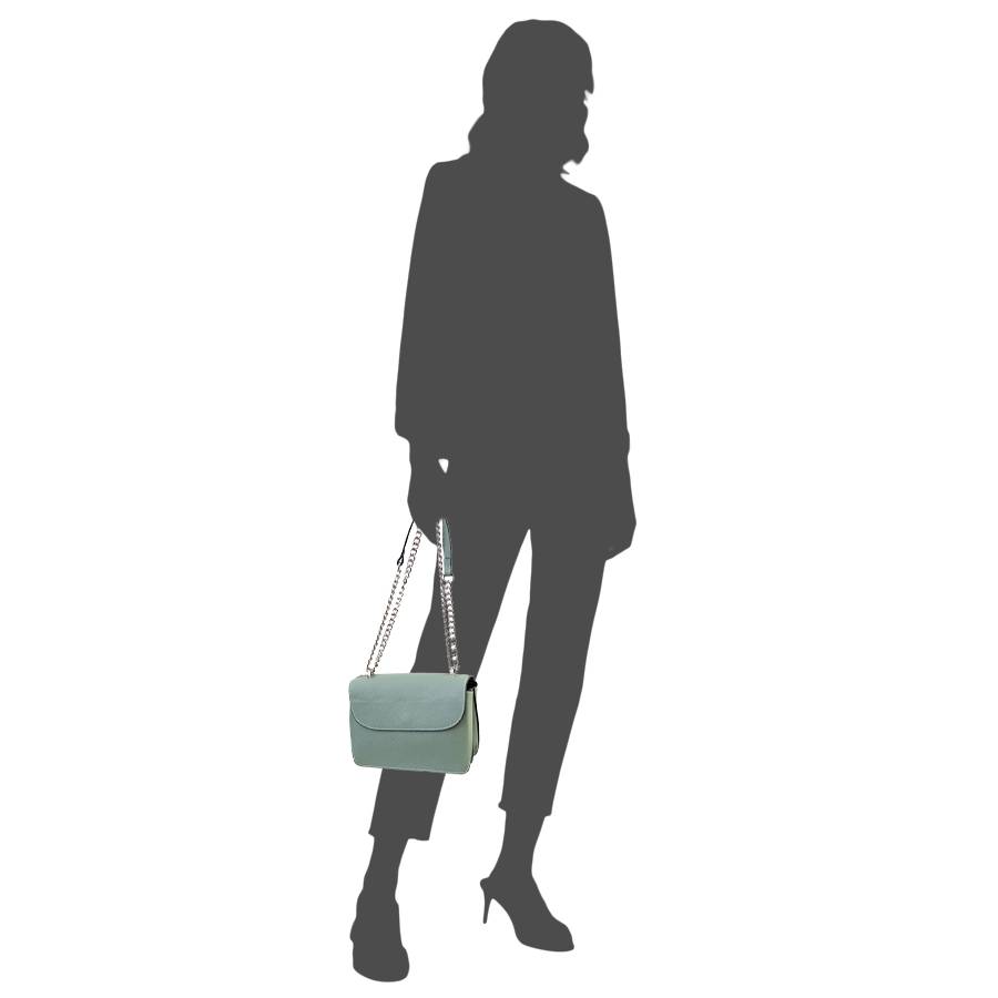 Laura Di Maggio TITTI – Postina a spalla in pelle dollaro menta Promozione Limitata